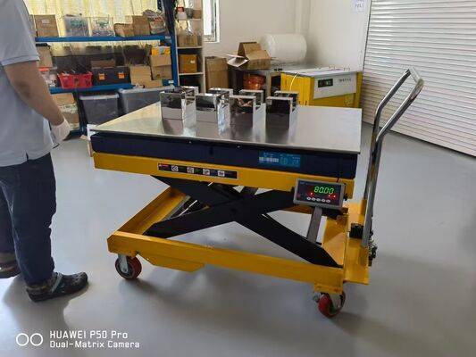 2000kg Capaciteit Hydraulisch Weegplatform met 1500 x 1200mm Tafelheffer Weegschaal voor Industriële Hefbrug