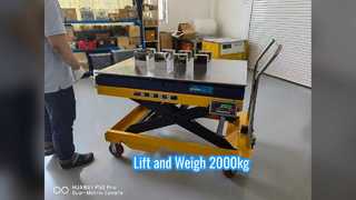 SMARTWEIGH 2000kg hydraulische heftafelweegschaal industrieel